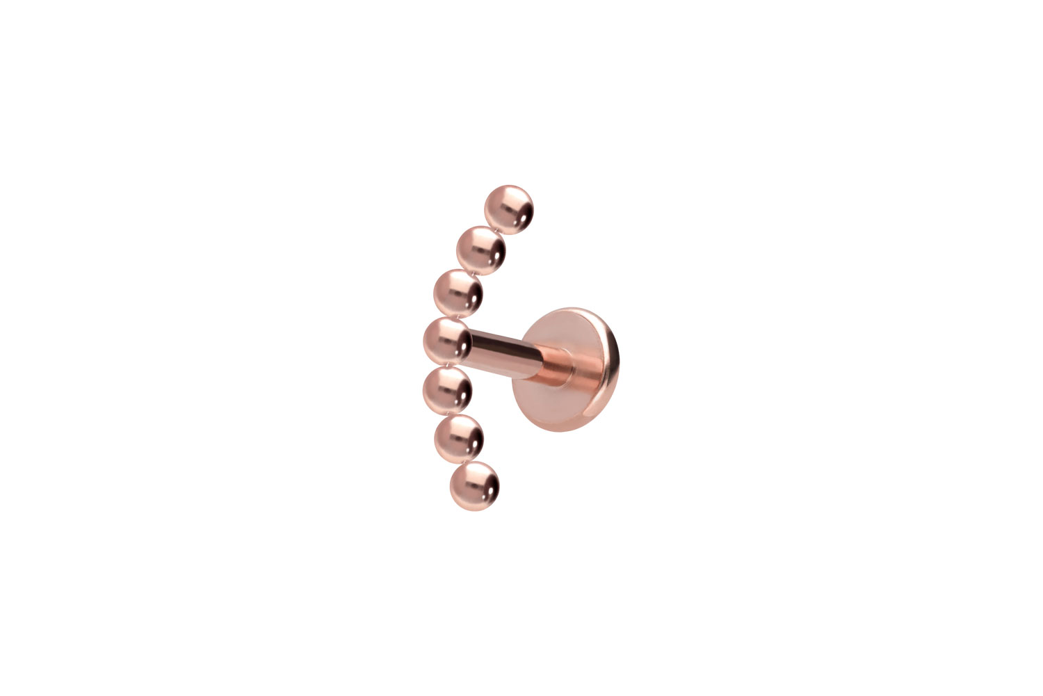 Titan Labret Piercing mit Innengewinde 7 KUGELN